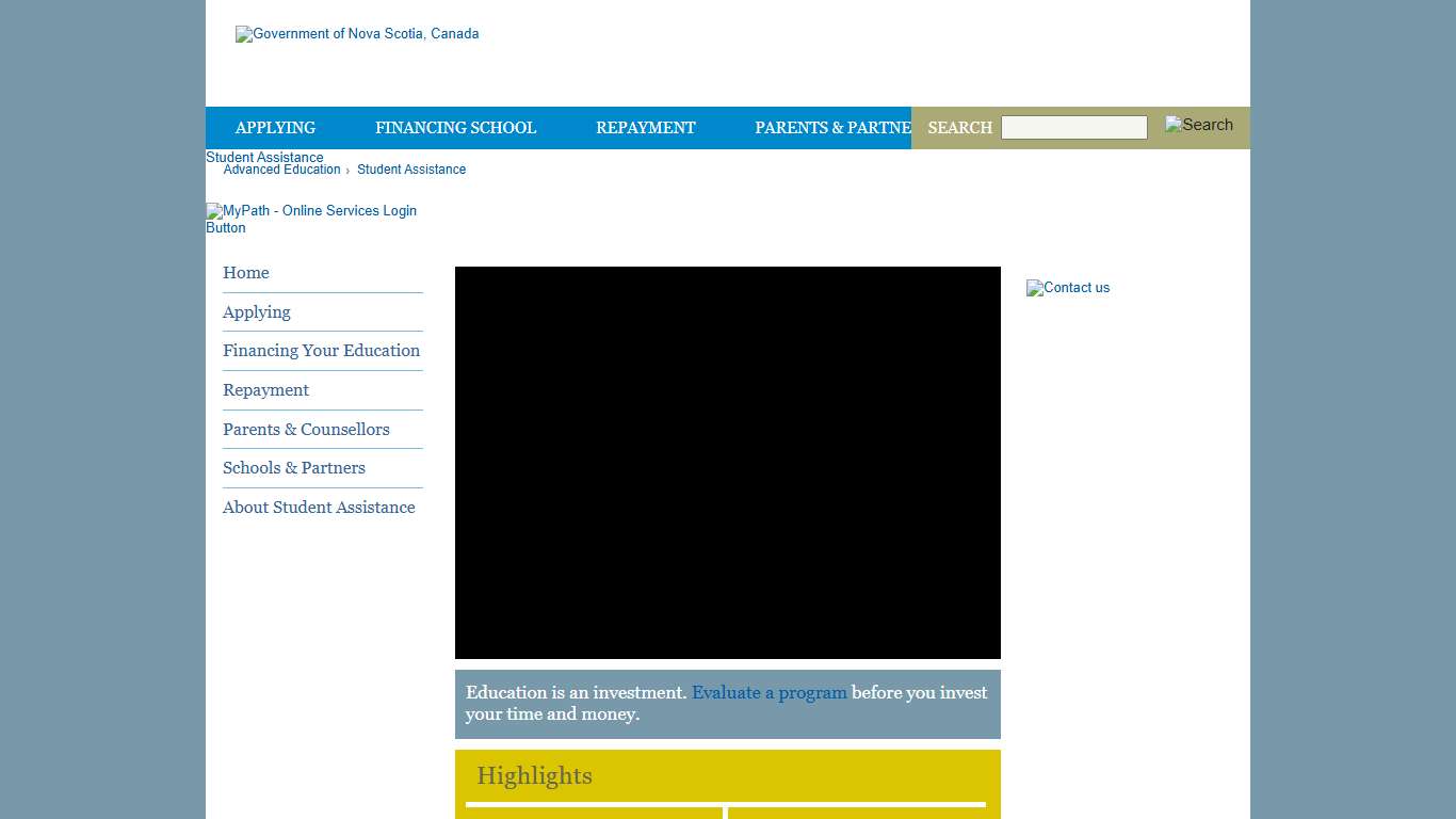 Student Assistance - | novascotia.ca