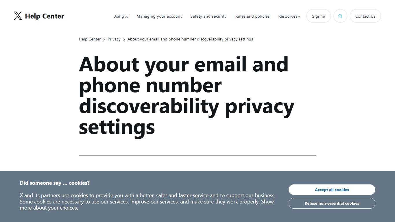 Control how others can find you on X | X Help